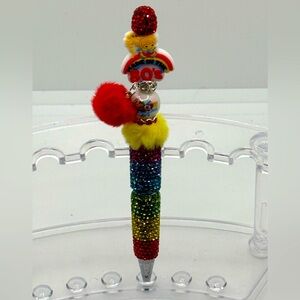 Rainbow Bright Beaded Charm Pen